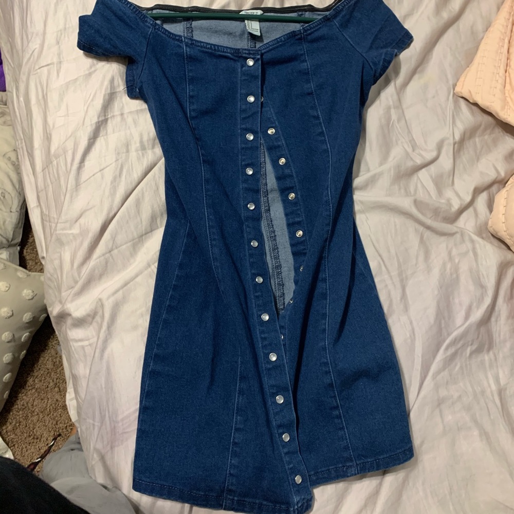 Jean button up dress